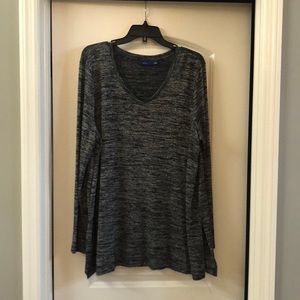 Gray and black lightweight sweater